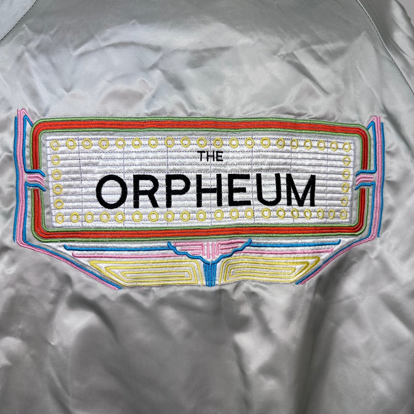 1980s Orpheum Memphis Satin Jacket, The South’s Finest Theatre, Hartwell Size Medium