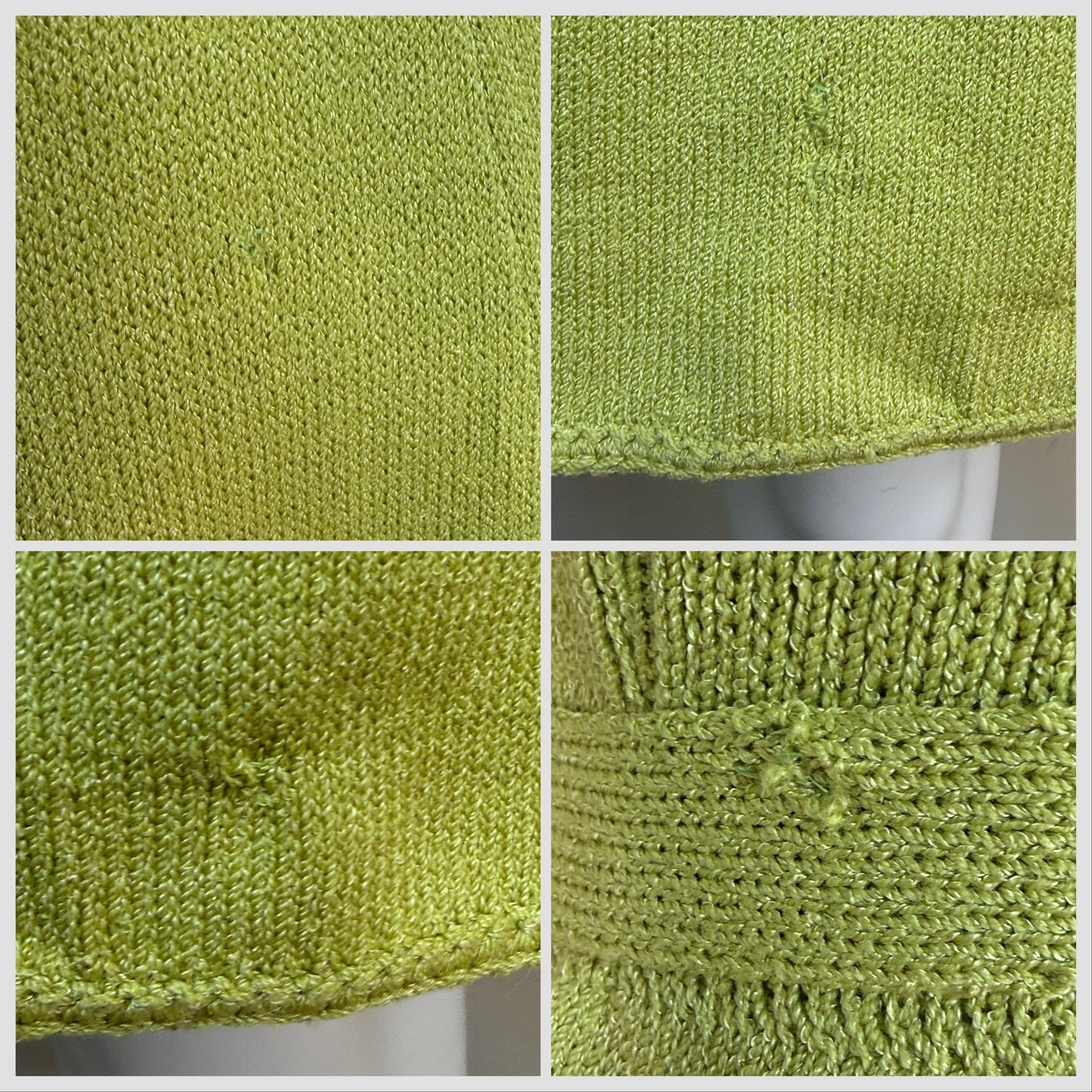 1960s/70s St John Knits Green Sleeveless Sweater Dress and Matching Short Sleeve Cardigan, Size XS-Small