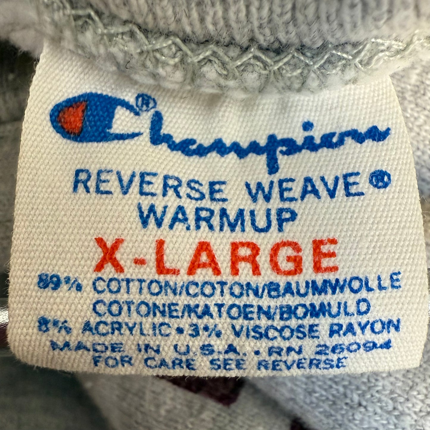 1980s University of Massachusetts Sweatshirt, Champion Reverse Weave Warmup Size X-Large, Triblend