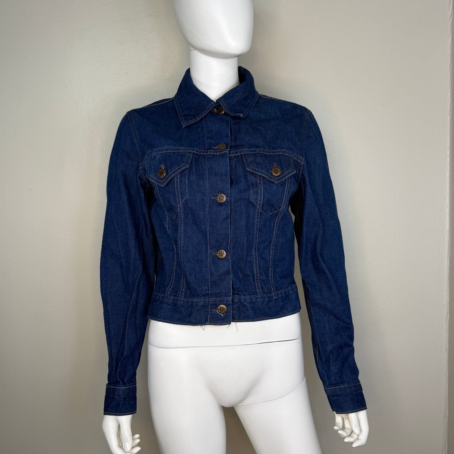 1970s Women’s Denim Jacket, Sears Jr Bazaar Size S/M