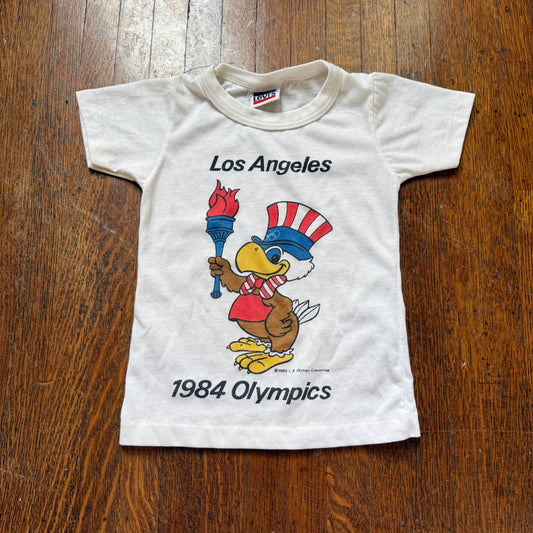 1980s Kids' Los Angeles 1984 Olympics T-Shirt, Levi’s Size 3T/4T, Sam the Eagle