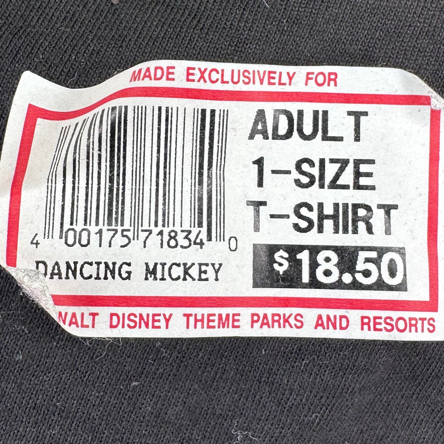 1990s Walt Disney World MGM Studios Theme Park T-Shirt, Disney Designs Size XXL, Dancing Mickey Mouse, Deadstock with Tag