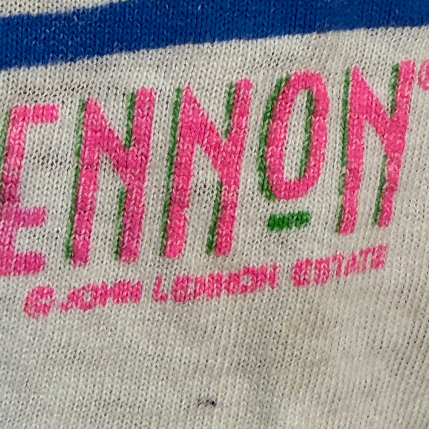 1980s John Lennon The Kite T-Shirt, Distressed, Fruit of the Loom Size Large