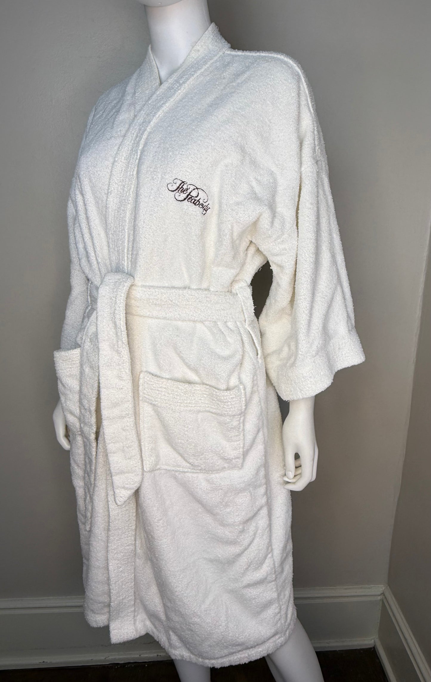 1970s The Peabody Hotel Robe, Martel Terry Velour by Sea Island One Size Fits All