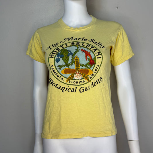 1970s The Marie Selby Botanical Gardens T-Shirt, Size X-Small, Sarasota Florida
