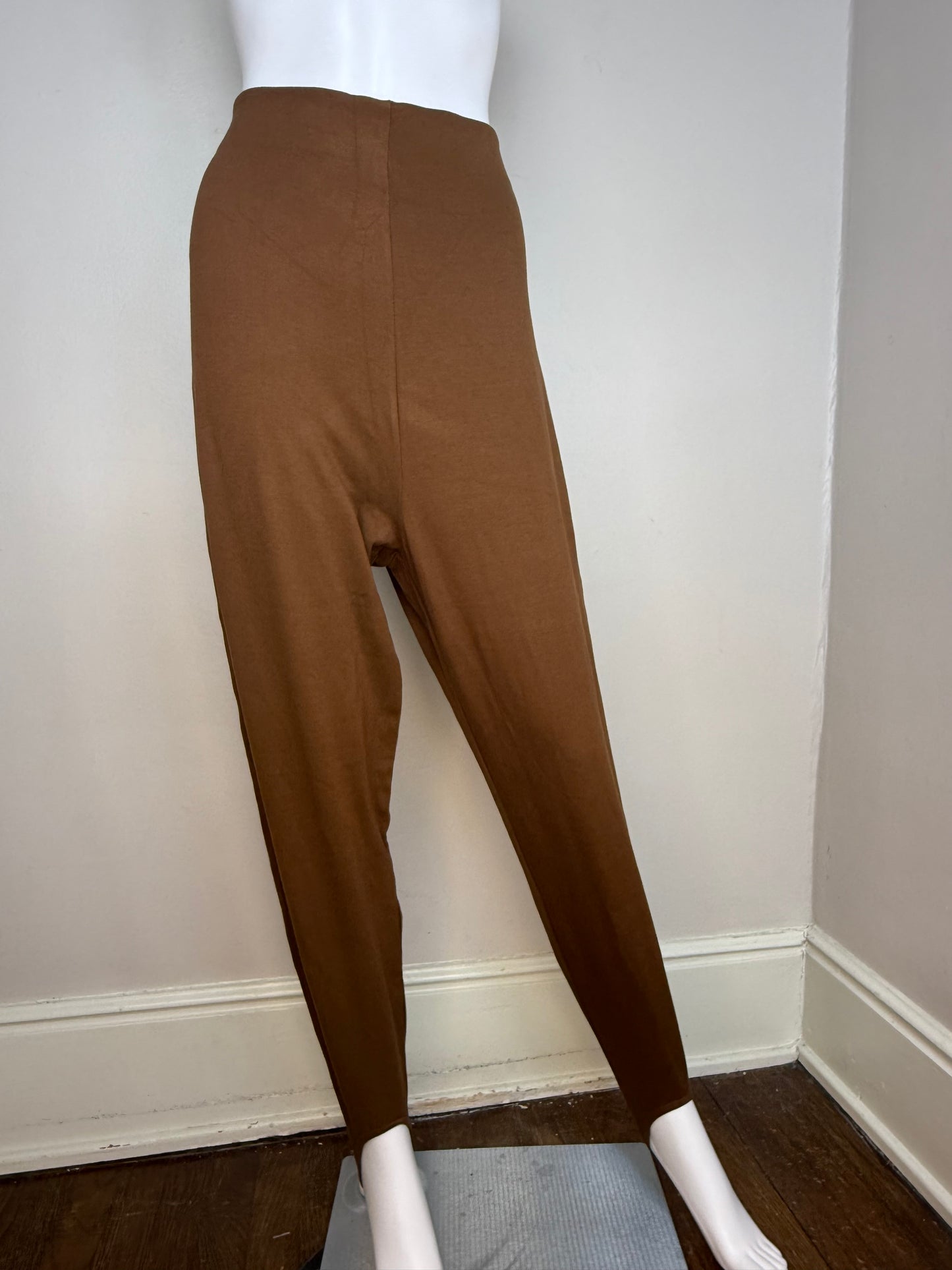 1990s Brown Stirrup Pants, Venezia Vitale Size 22/24, Lane Bryant, High Rise Tapered Leg, Deadstock, New With Tags