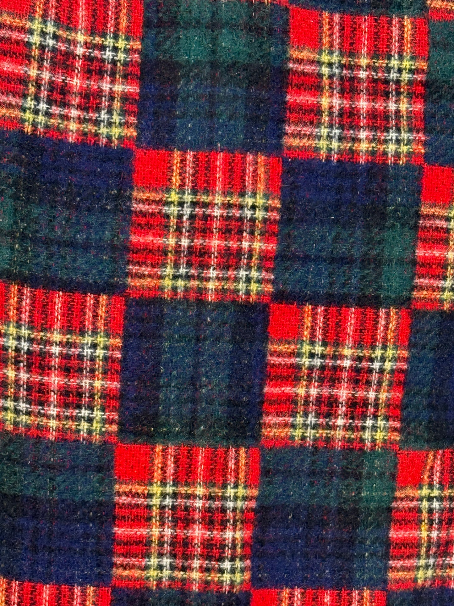 Vintage 1990s Plaid Wrap Skirt, Eleanor Colton Size Medium, Wool Blend