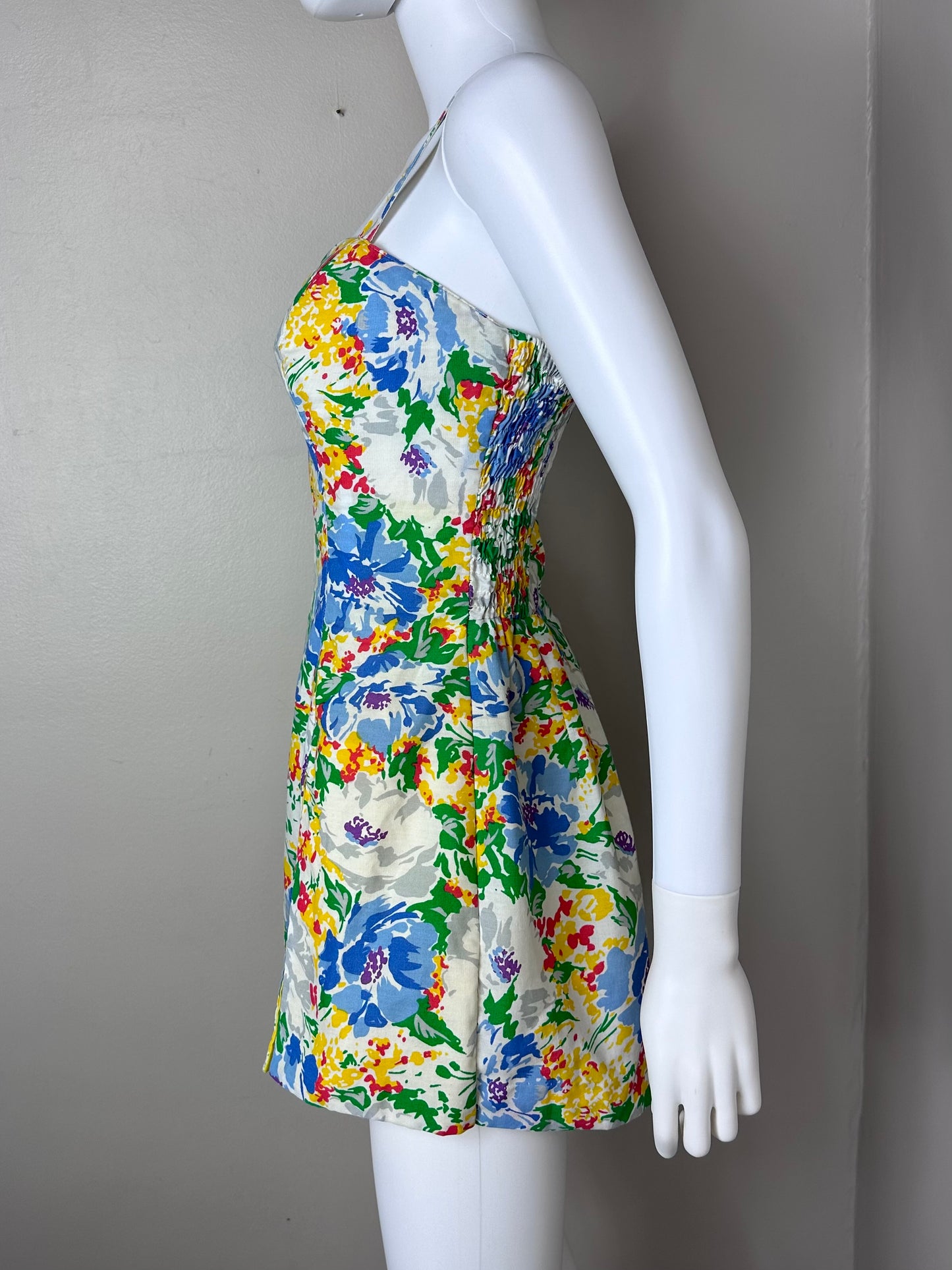1960s Floral Romper, Gabar Swimsuit Playsuit Size S/M