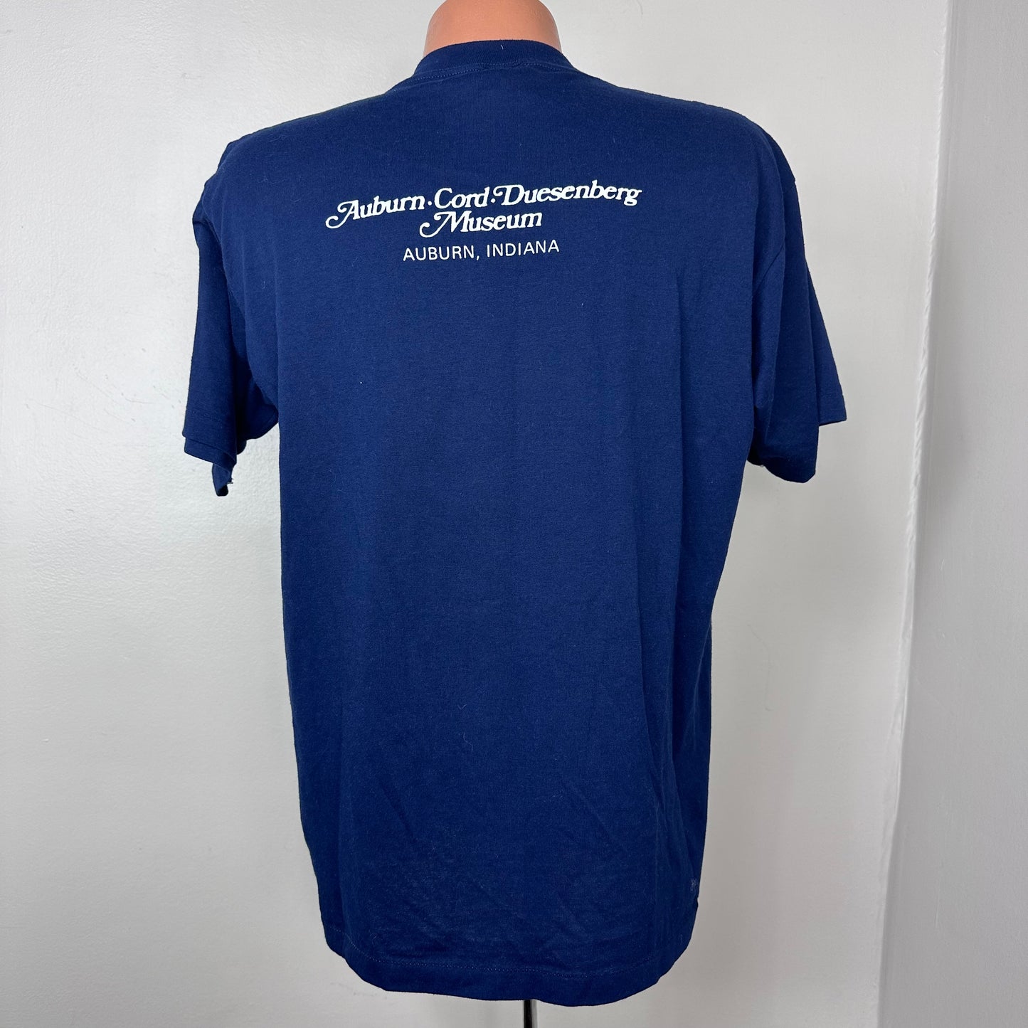 1970s/80s Duesenberg Model J T-Shirt, Logo 7 Size Large, Auburn Cord Duesenberg Museum, Antique Car 1920s 1930s