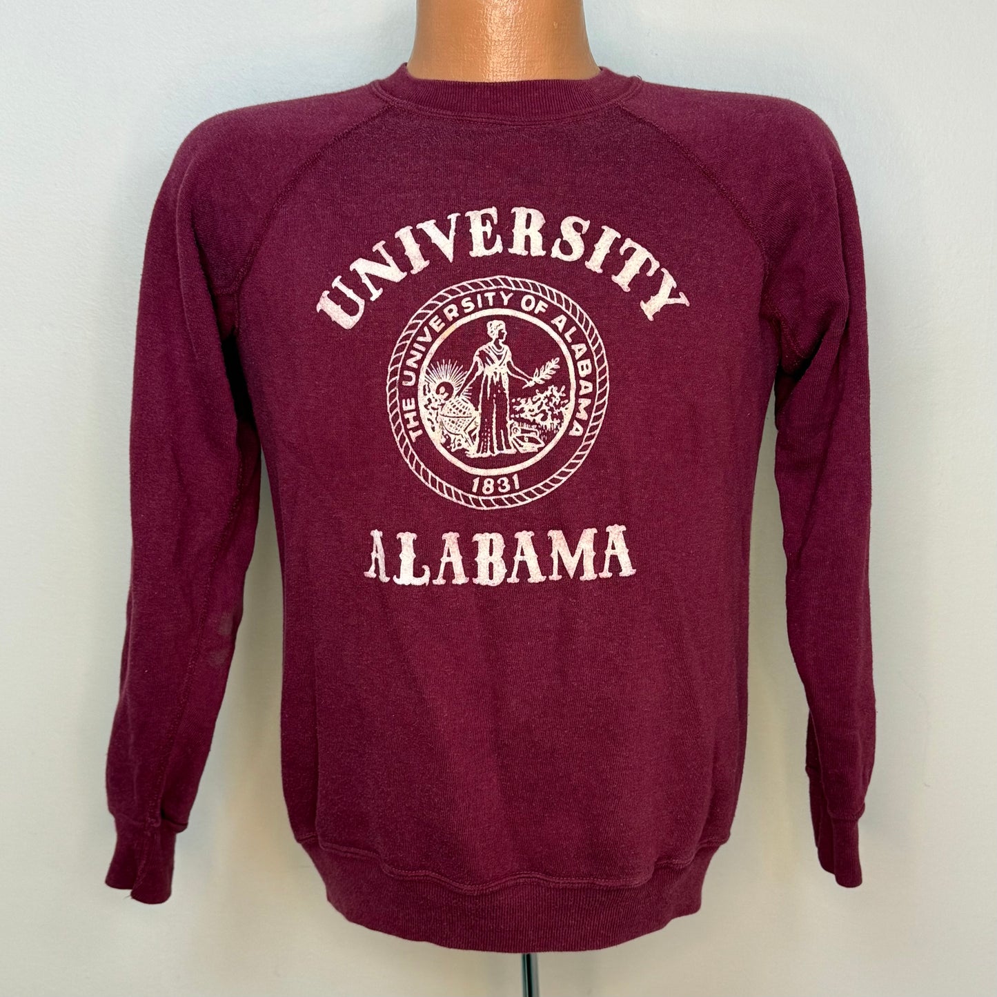 1970s University of Alabama Sweatshirt, Artex Size Small-Medium