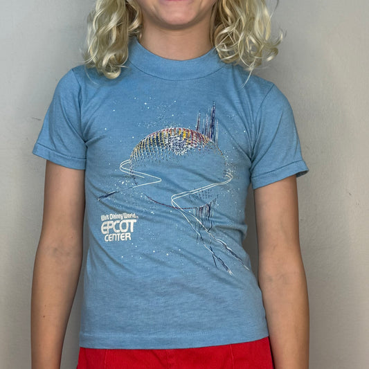 1980s Kids' Epcot Center T-Shirt, Artex Size 6, Walt Disney World, Spaceship Earth