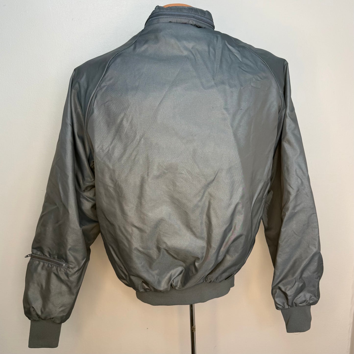 1970s/80s Stardust Las Vegas Jacket, Casino Resort, King Louie Pro Fit Size Medium, Grey Windbreaker with Hidden Hood