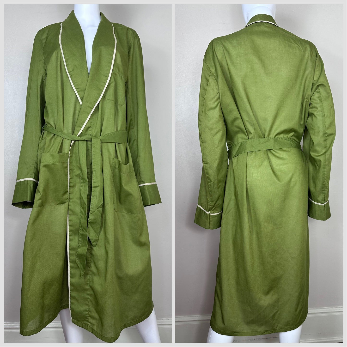 1960s Men’s Green Robe, Size Large