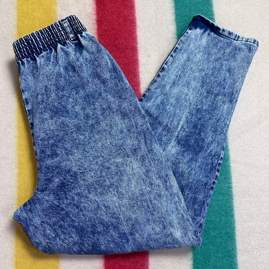 1980s Acid Wash Jeans, Lord Isaacs Sport, 29"x29", Front Pleats