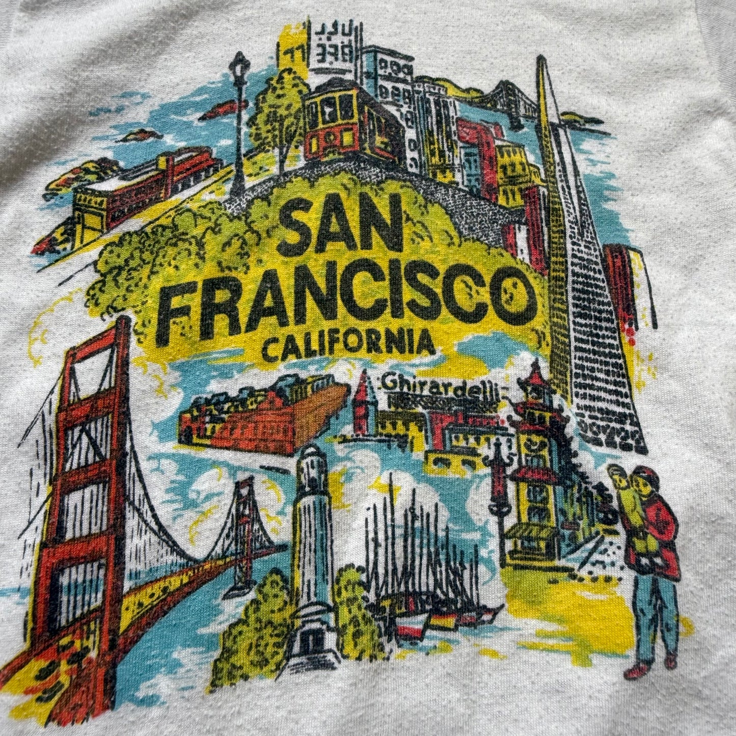 1970s Kids' San Francisco California T-Shirt, Wright’s Knitwear Size 6