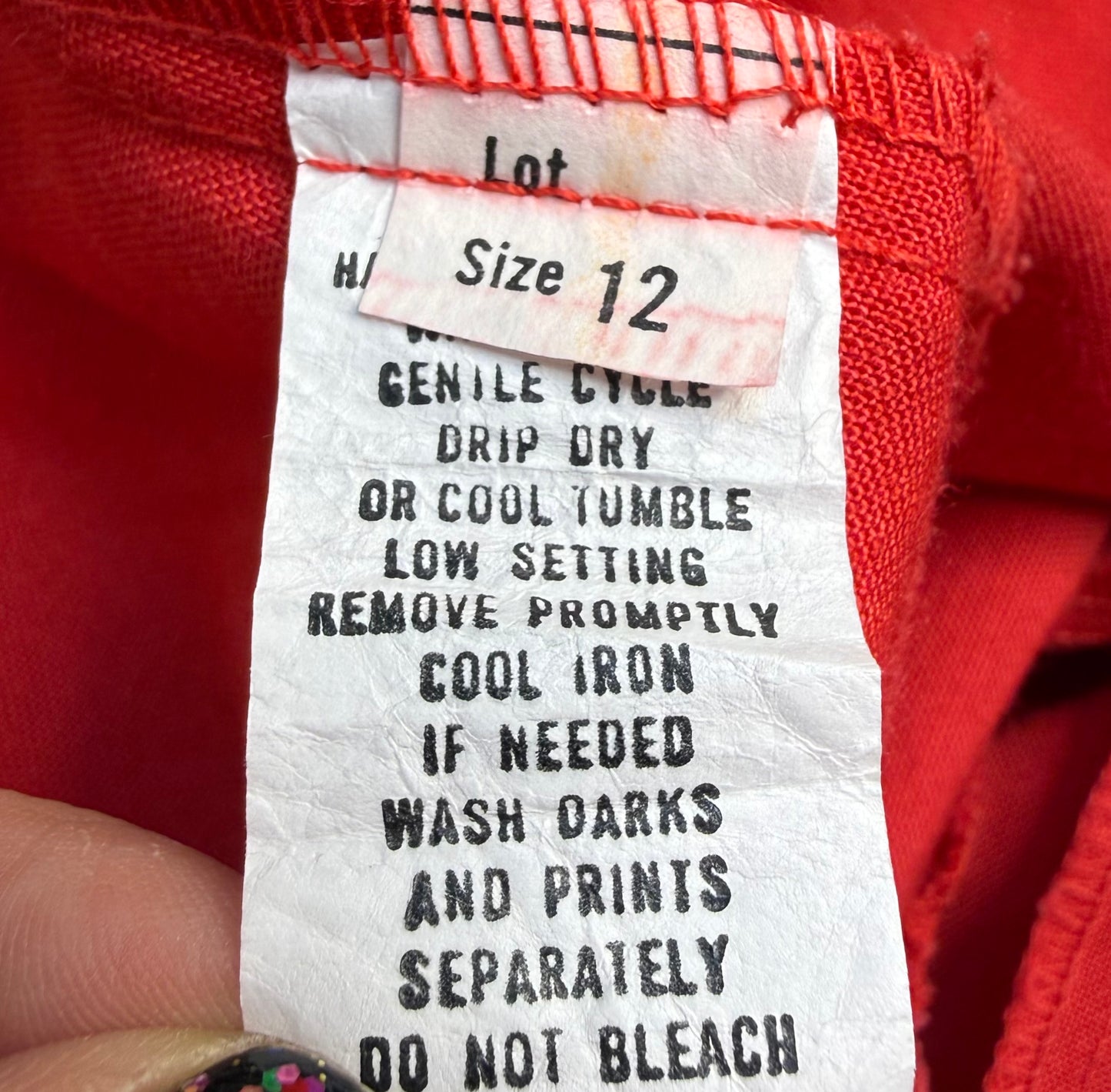 1980s Red Pleated Pants, High Rise, Wide Waistband, Tapered Leg, 27"x28"