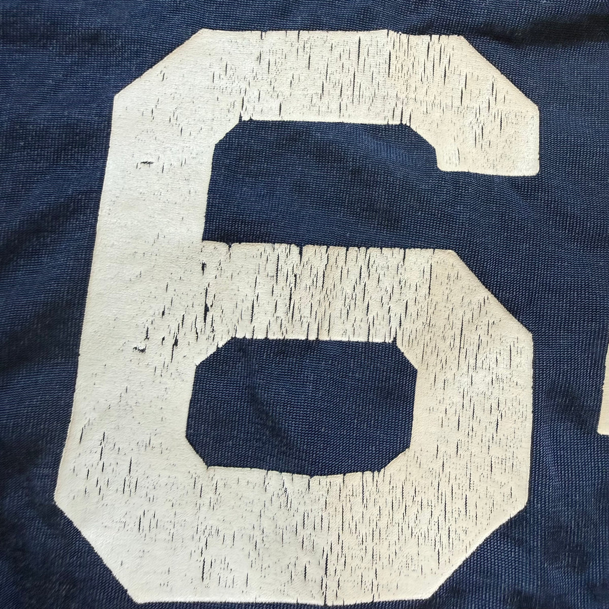 1970s Navy Blue Jersey, Champion Size Youth XL/Adult Small, No 64, Distressed