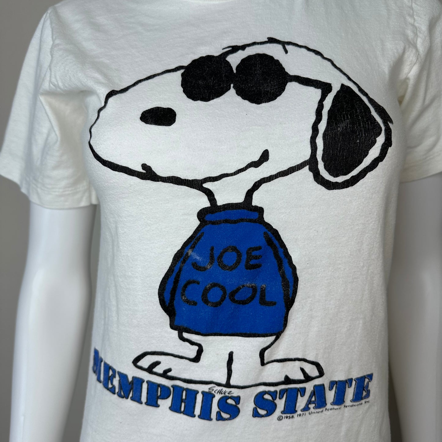 1970s/80s Joe Cool Memphis State University T-Shirt, Artex Size XS, Snoopy