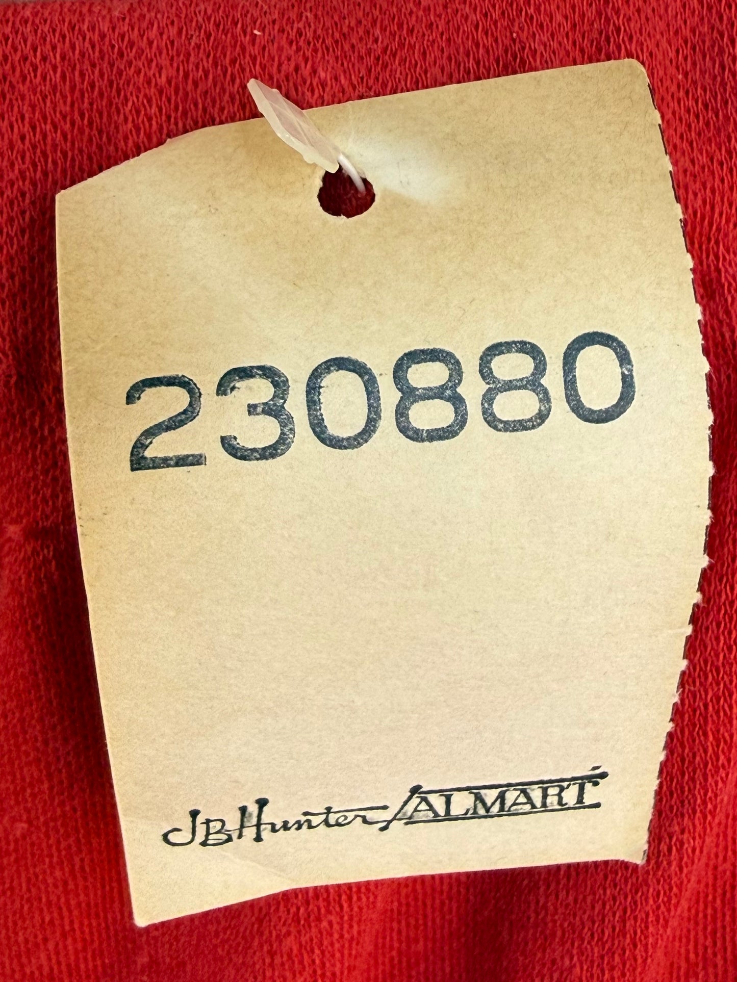 1970s/80s Red Knit Top and Shorts Set with Blue and White Stripes, Size XS-Small, Deadstock