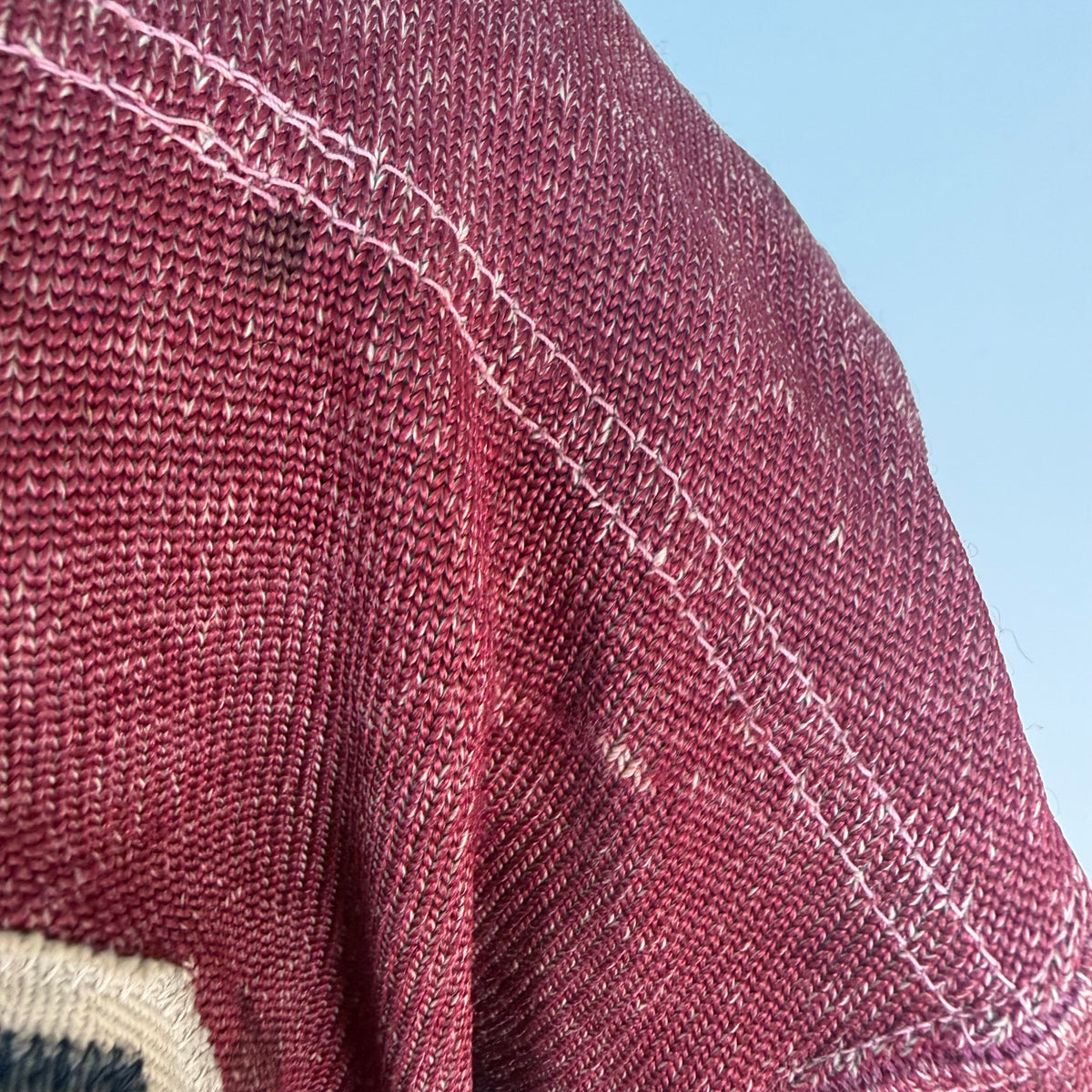 1930s/40s Maroon Rawlings Jersey, Size 42, Twill Appliqué No 82