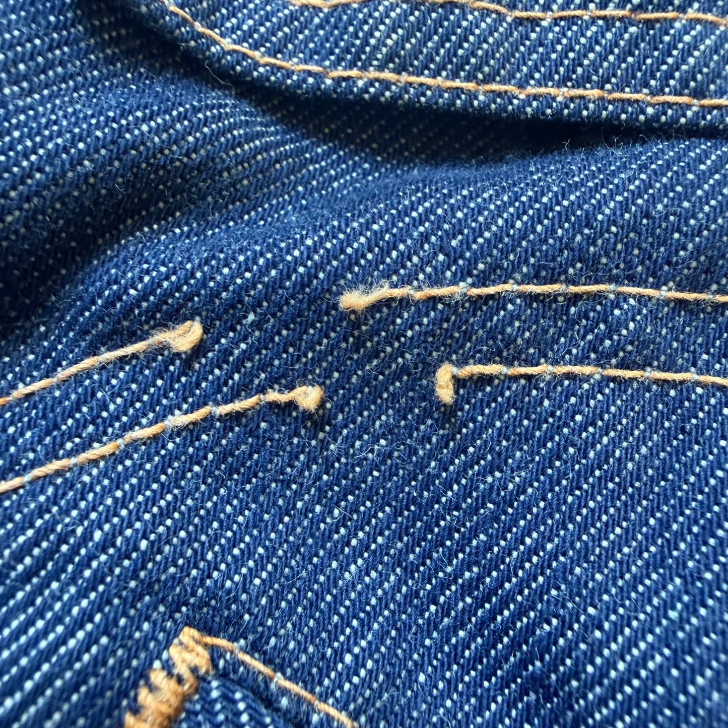1970s Kids’ Blue Jean Denim Jacket with Southern US States Travel Patches, Selvage, Towncraft JR Boys JCPenney Size 4/5