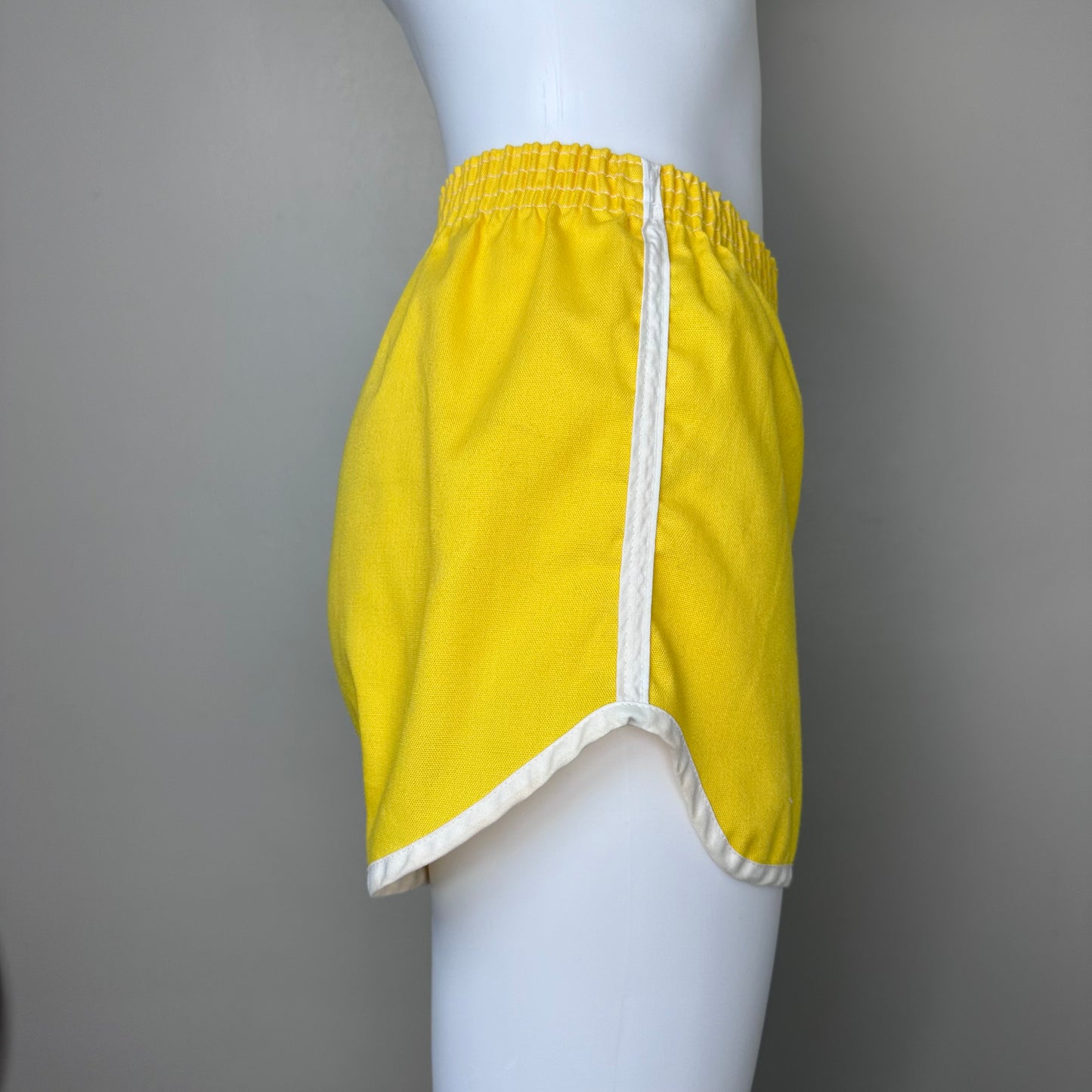 1970s Yellow Gym Shorts, Briarcrest Saints, Size XS/Small, Memphis