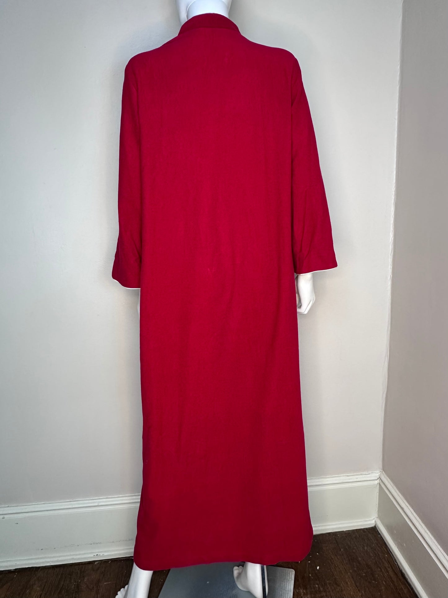 1970s Red “Cloud Fleece” Loungewear Robe, Monte Carlo by Uwana, Deadstock with Tags