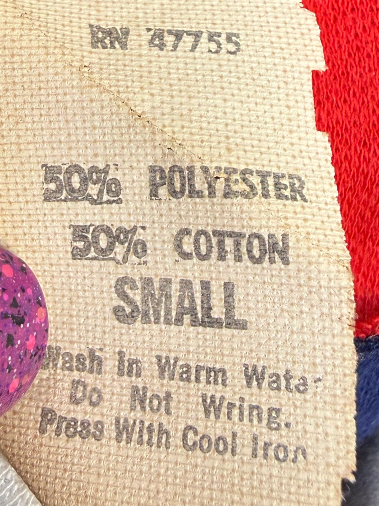 1970s/80s Blue Knit Top and Shorts Set with Red and White Stripes, Size XS-Small, Deadstock