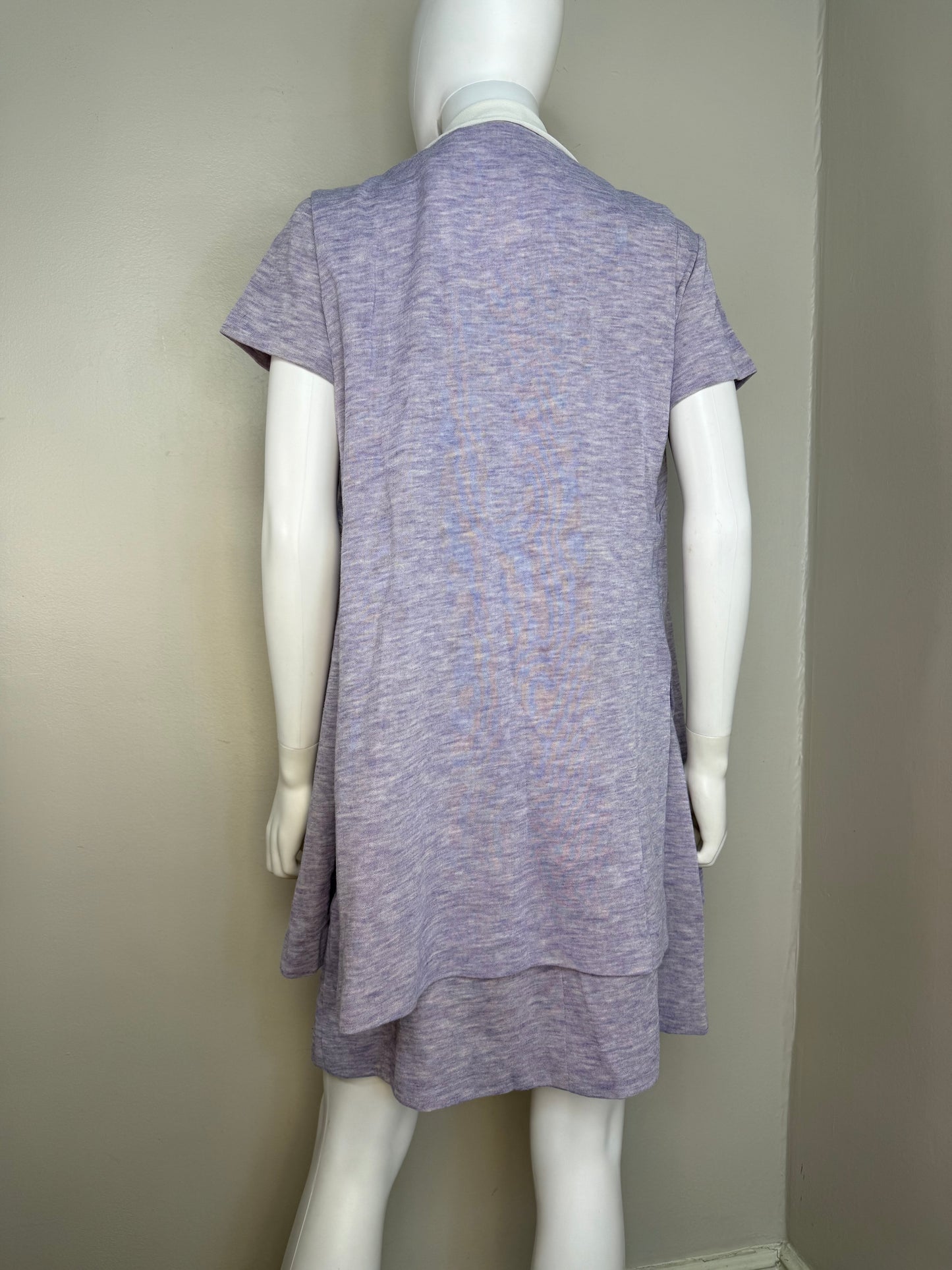 1960s/70s Lavender Dress and Vest Set, Size Large