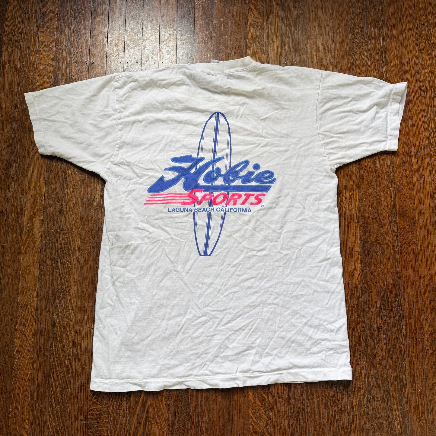 1980s Hobie Sports Pocket T-Shirt, Surfboard, Hobie Heavy Size Medium