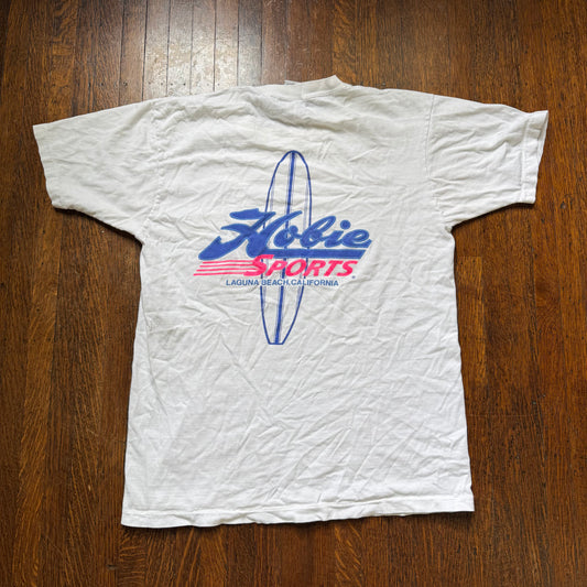 1980s Hobie Sports Pocket T-Shirt, Surfboard, Hobie Heavy Size Medium