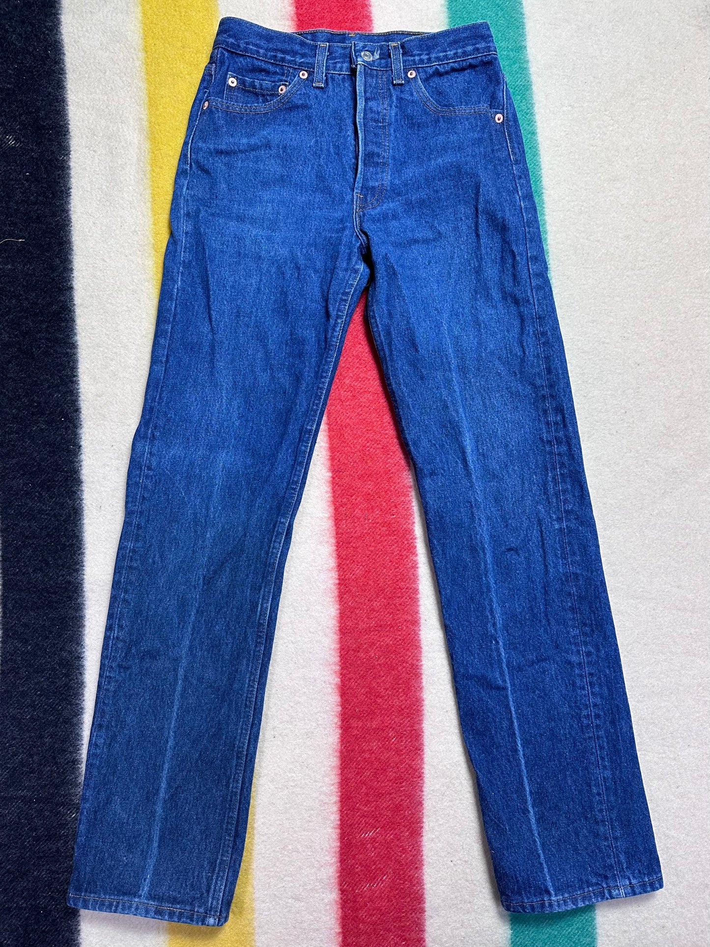 1980s Levi’s 501 Blue Jeans, 27"x30.5"