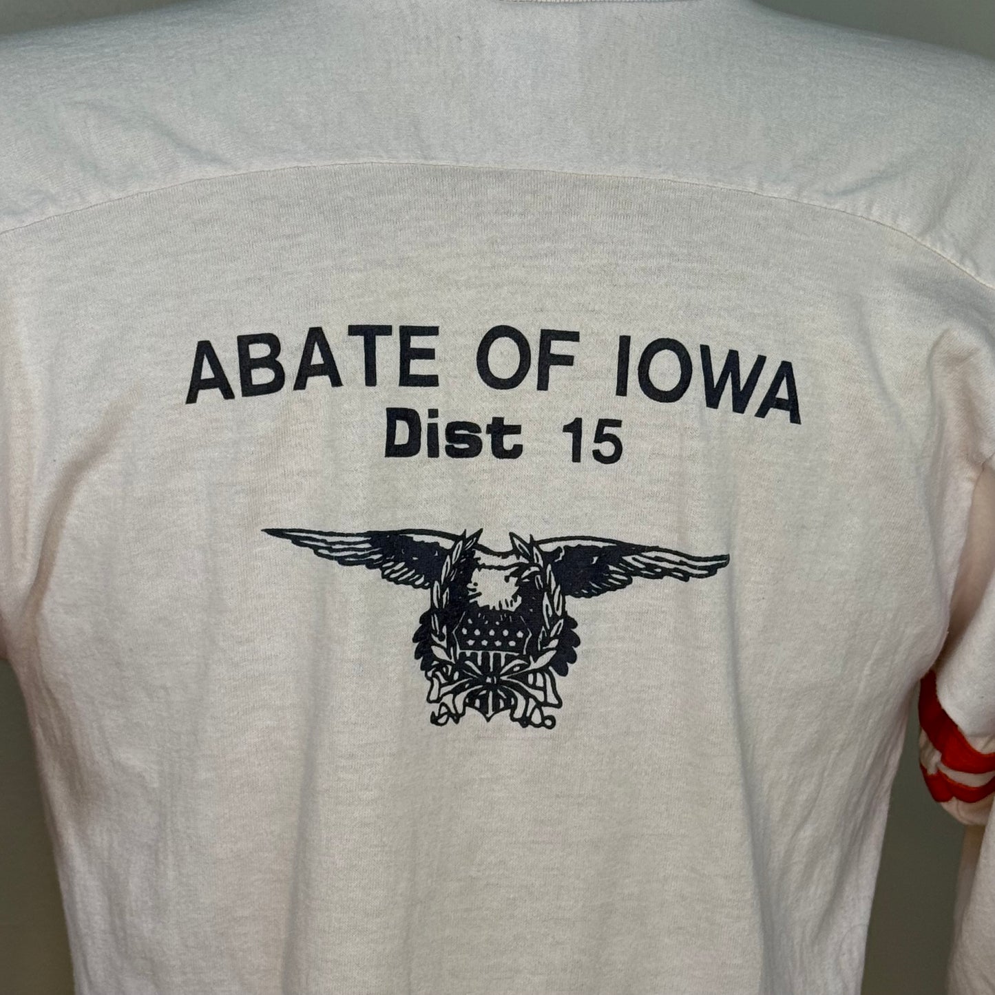 1980s ABATE Toys For Tots Biker T-Shirt, Iowa, US Marine Corps, Miller Jersey Tee Size Medium