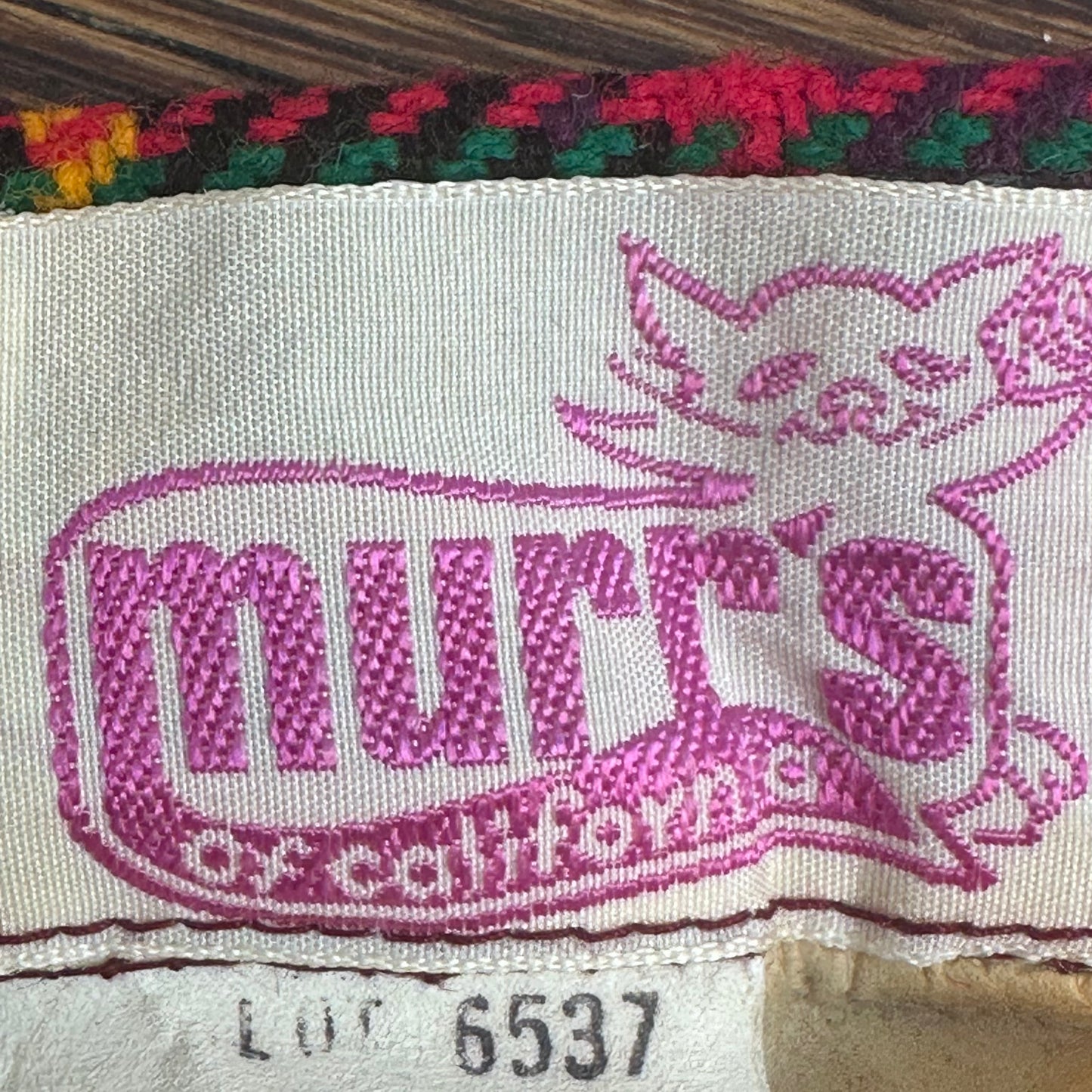 1970s Plaid Bell Bottom Slacks, Murr’s of California, 27.5x31.5