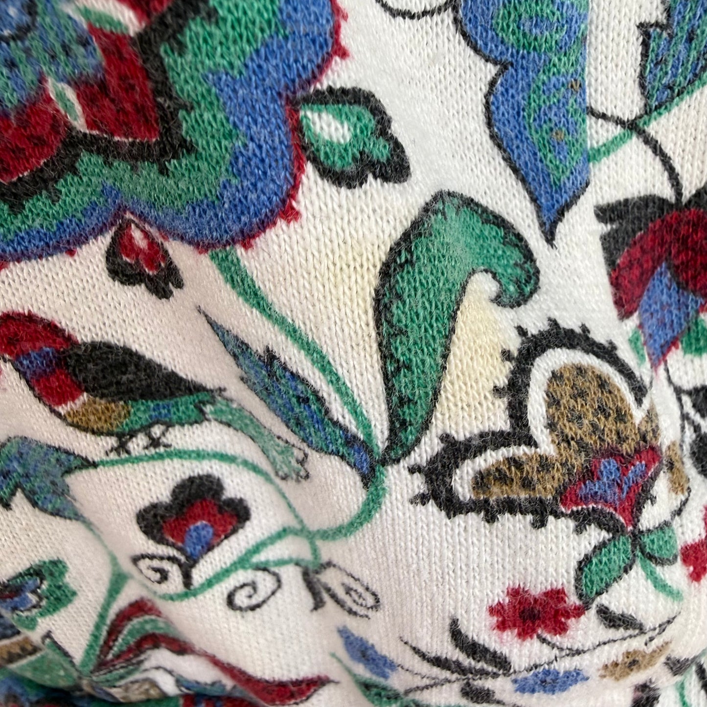 1960s Girls’ Floral Print Sweatshirt, Half Zip, Karinda of California Size 8