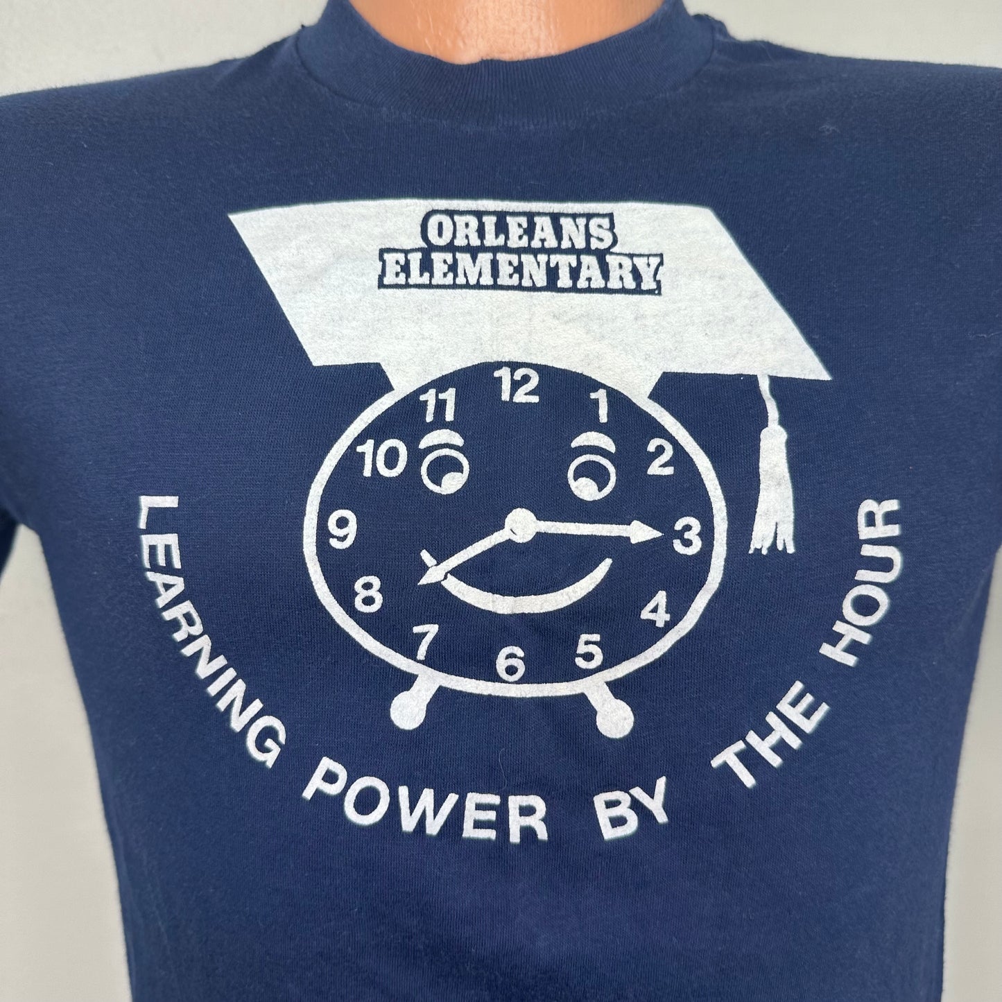 1970s/80s Orleans Elementary School T-Shirt, Sport-T by Stedman Size Small, Learning Power by the Hour