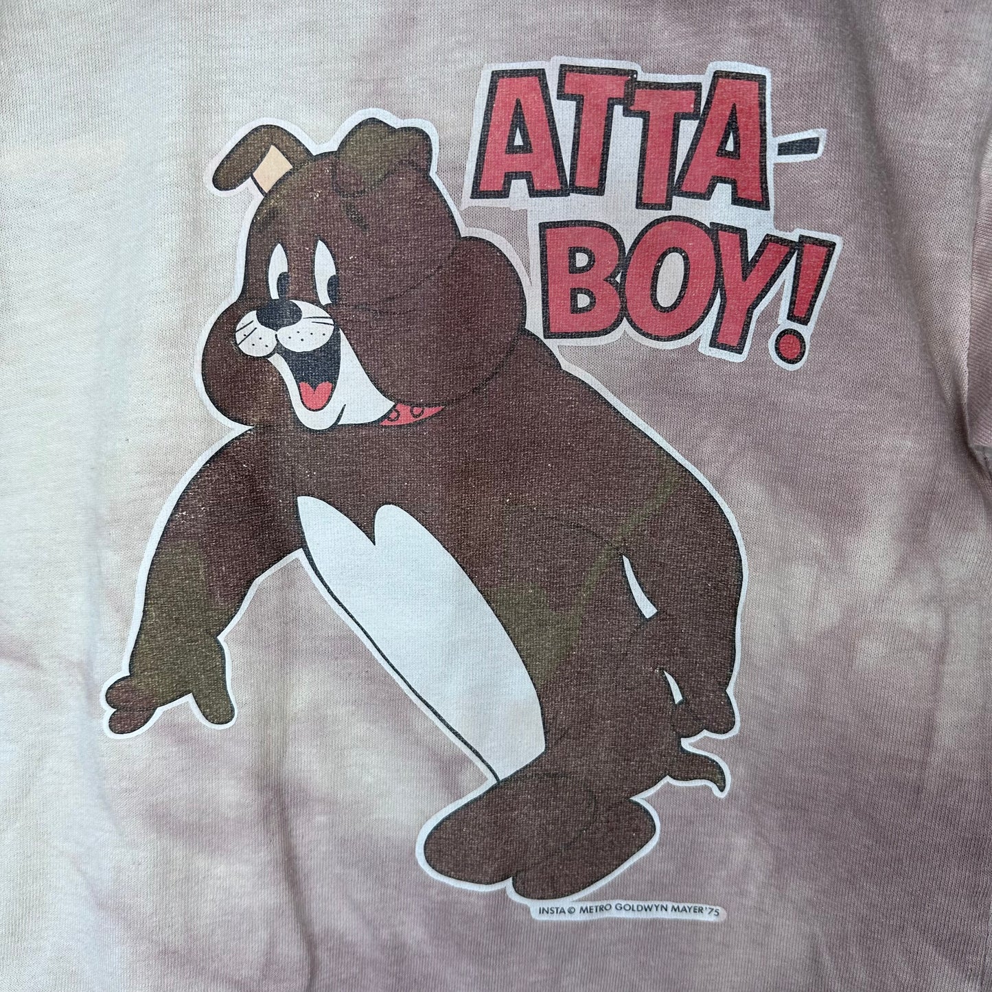 1970s Spike Atta Boy Long Sleeve T-Shirt, Abels Size 5/6, Tom and Jerry, Tie Dye