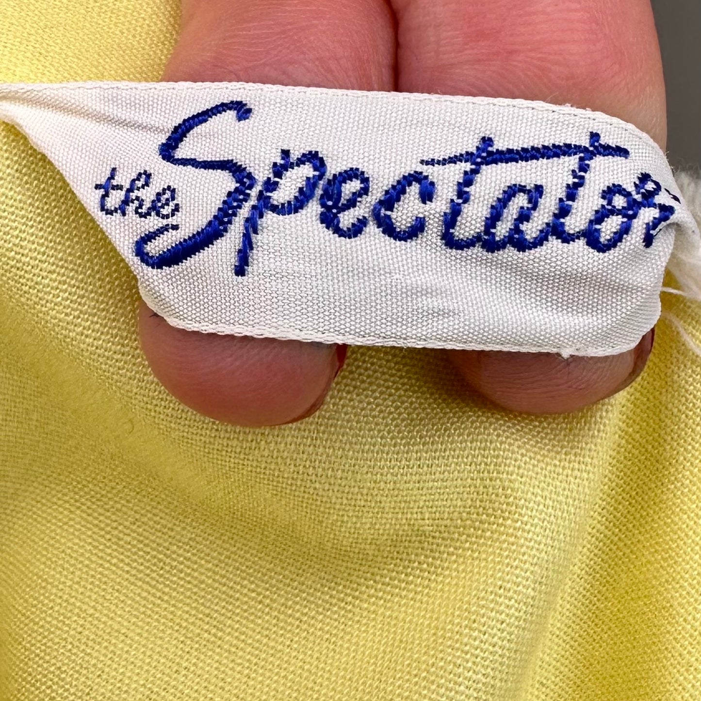 1960s/70s Yellow Sleeveless Shirt Dress, The Spectator Size Medium