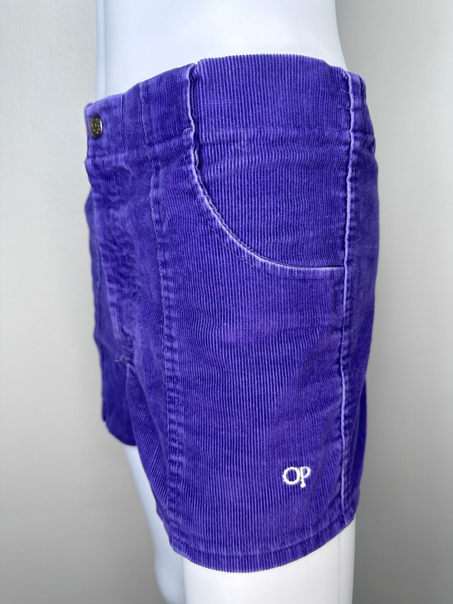 1970s/80s OP Purple Corduroy Shorts, Ocean Pacific Size 30, 70s Surfer