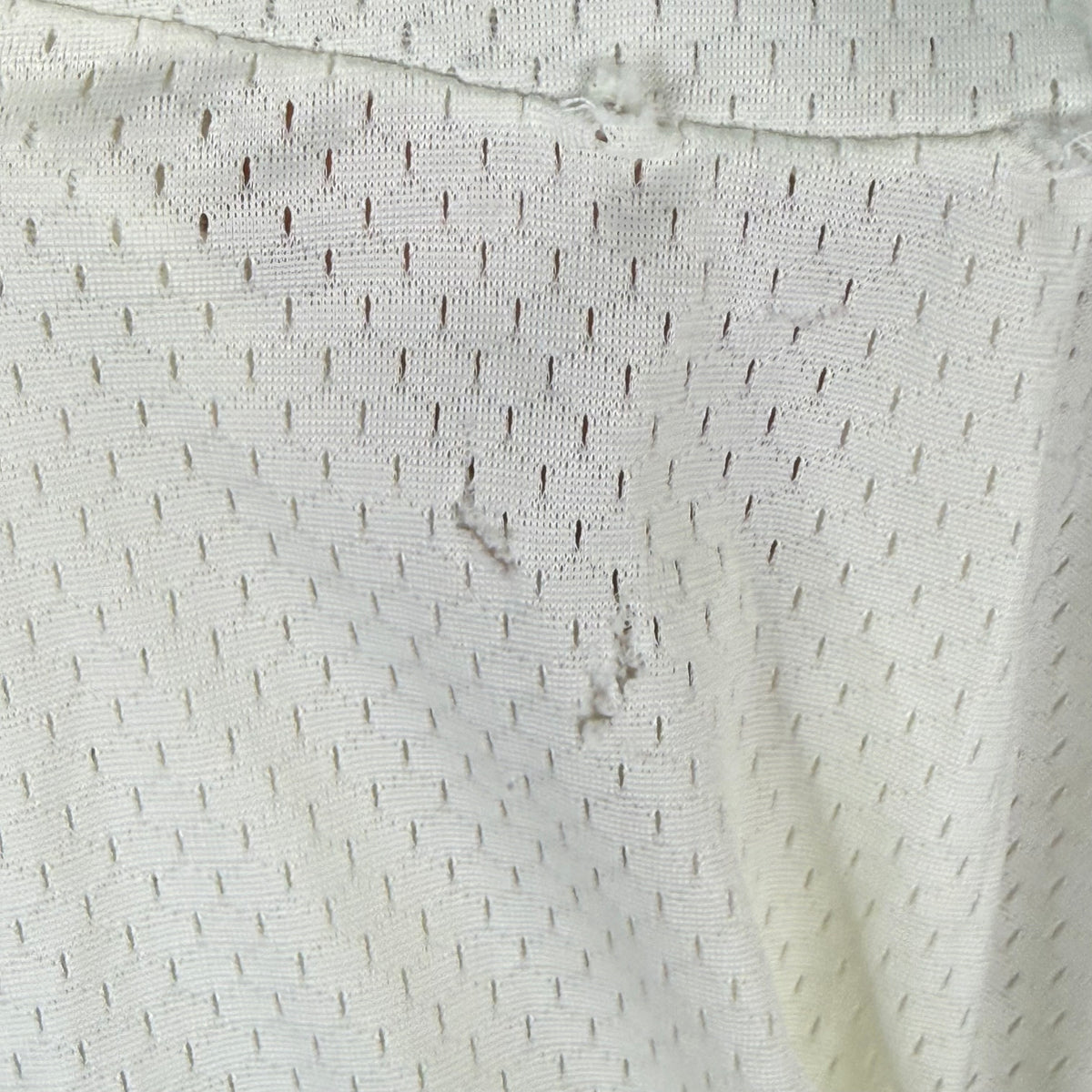 1970s White and Green Mesh Jersey, Southern Athletic Size Large, No. 33