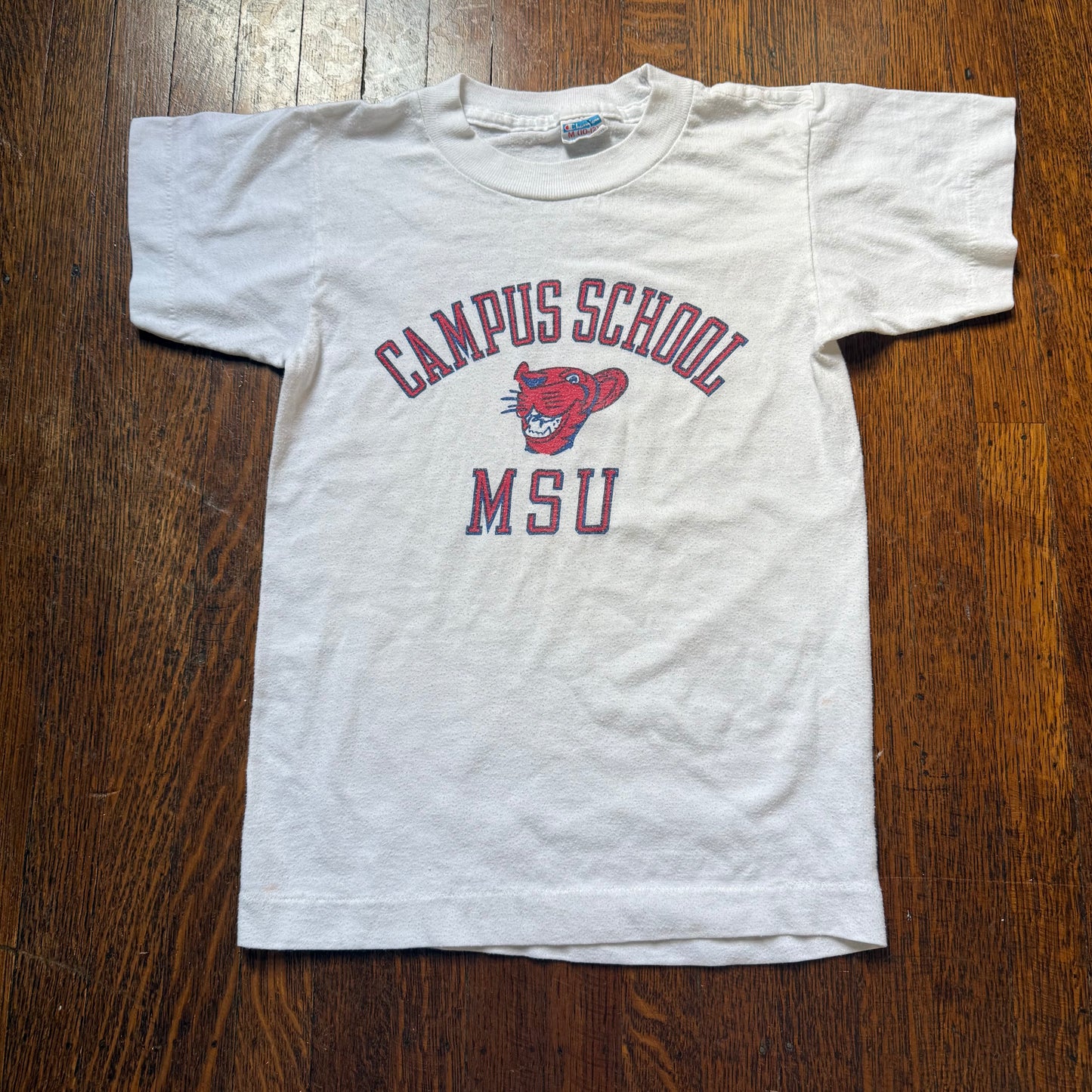 1970s Kids' Campus School MSU T-Shirt, Memphis Tigers, Champion Size 8