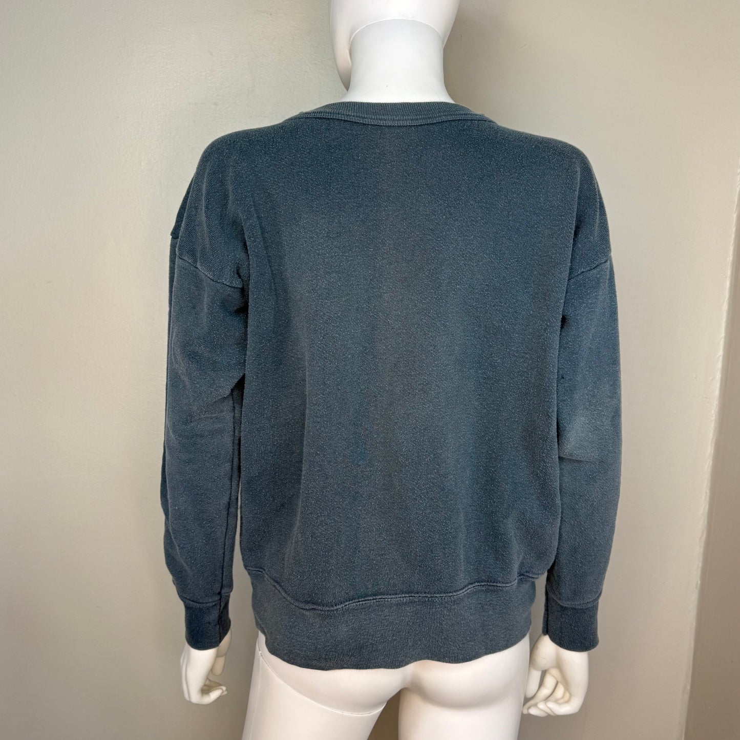 1950s Alpha Delta Pi Sorority Sweatshirt, Faded Navy Blue, Size Medium/Large