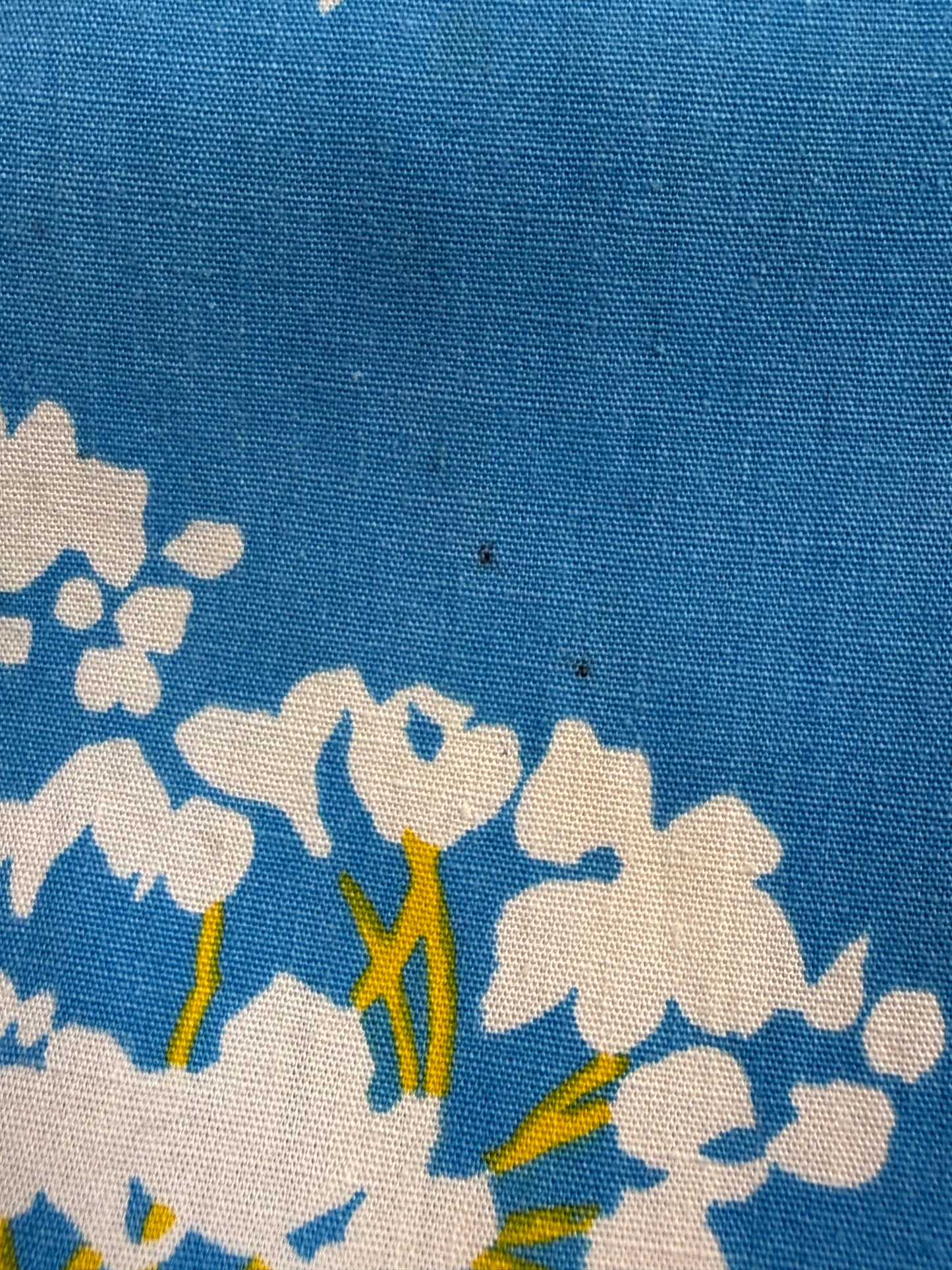 1960s Blue Floral House Dress, Rickrack Trim, Relax-A-Coat by Adele Fashions Size M/L