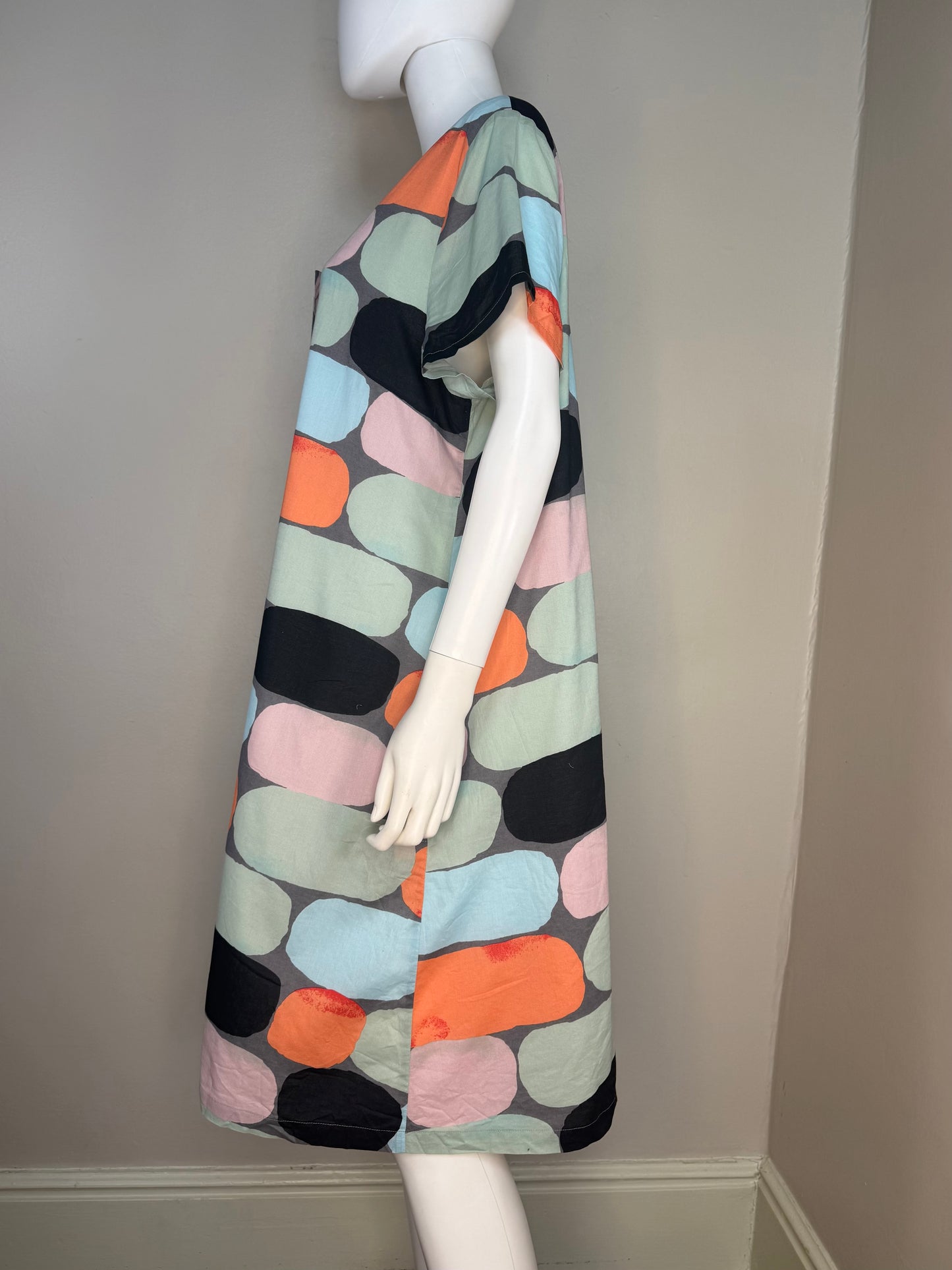 Y2K Marimekko Tent Dress, Button Front, Samu-Jussi Koski, Size XL-2XL