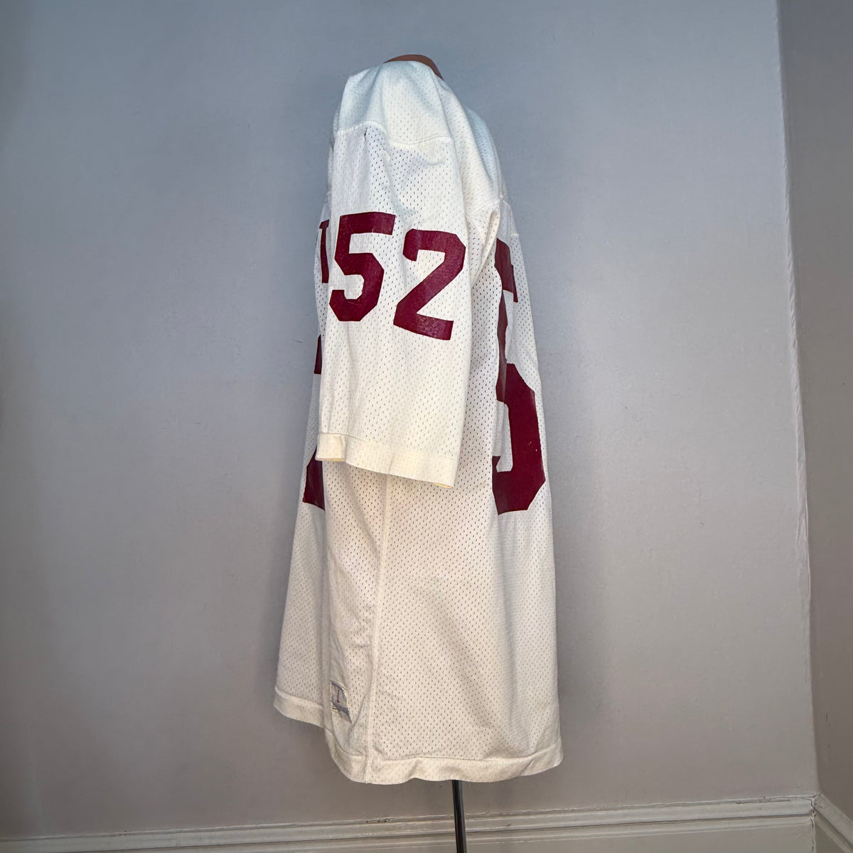 1970s White Mesh Jersey, Craigmont High School, Champion Products Size Large, No. 52