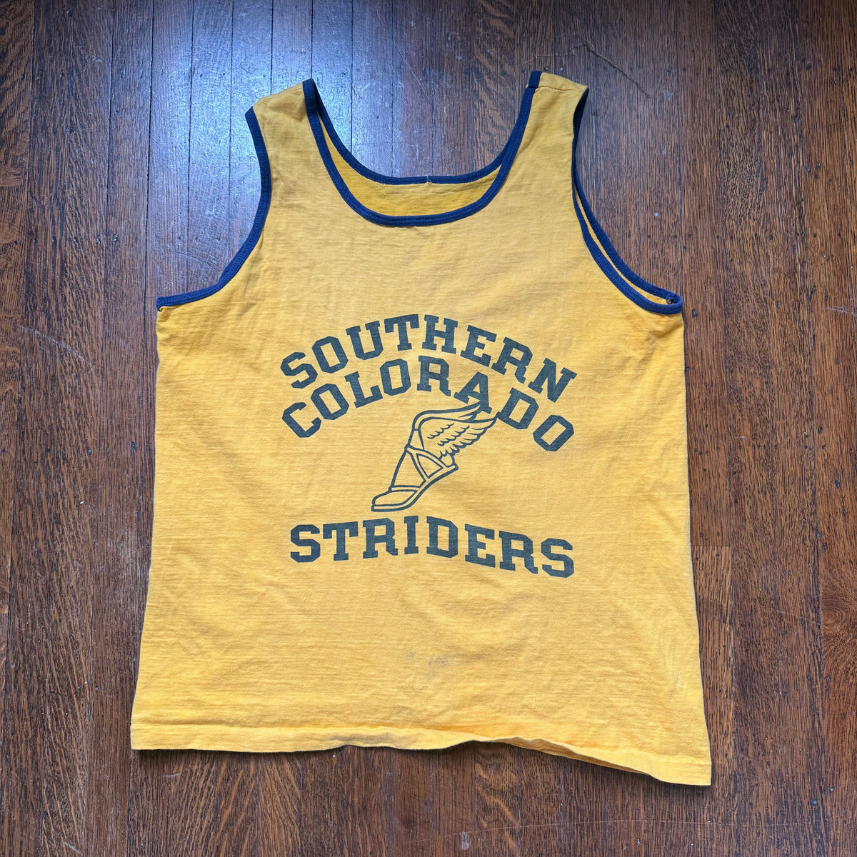 1950s/60s Southern Colorado Striders Cotton Tank Top, Size Medium, Running Jersey