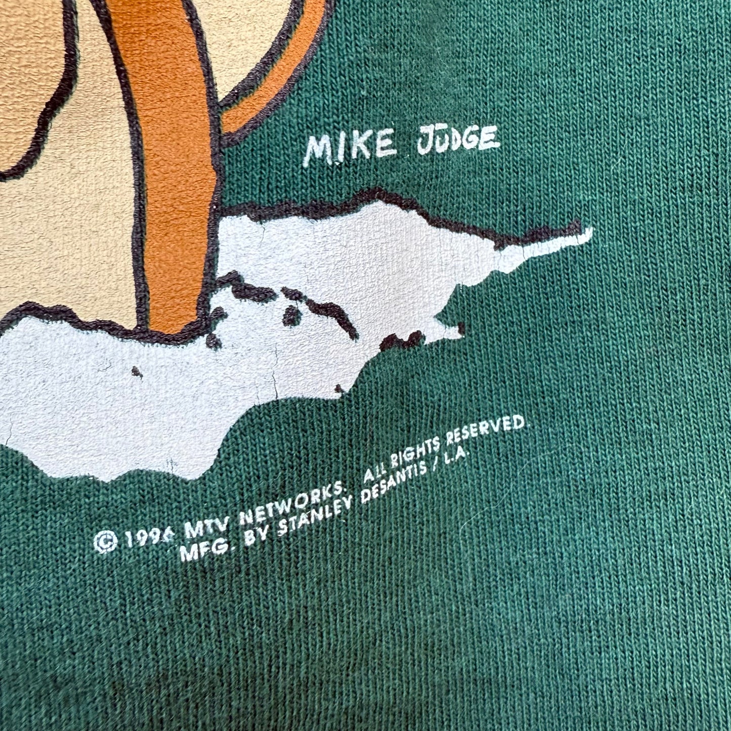 1990s MTV's Beavis and Butthead Christmas Long Sleeve T-Shirt, Stanley Desantis Size XL, Mike Judge 1996