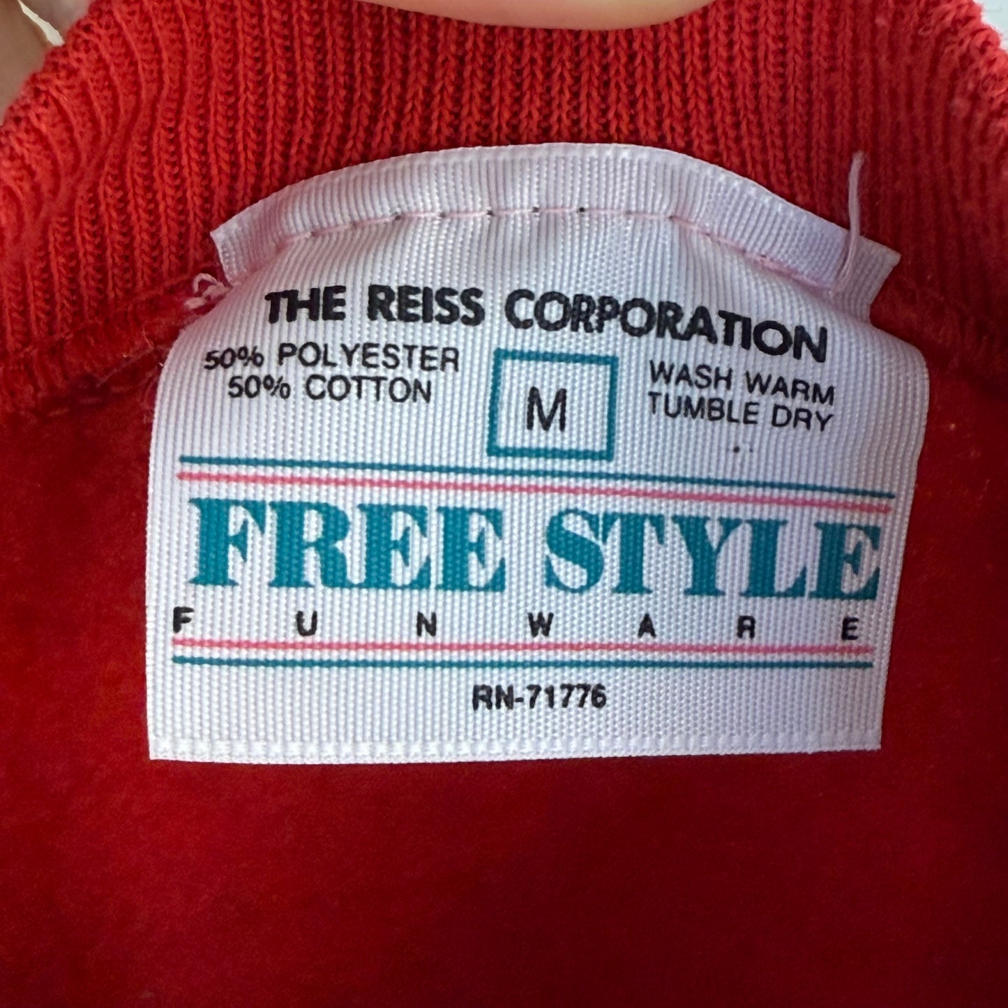 1980s Christmas Reindeer Sweatshirt, Have a Cool Yule, Reiss Corporation Free Style Funware, Screen Stars Size XS/S