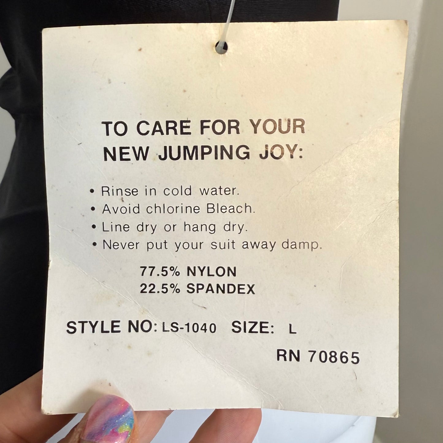 1980s Black Swimsuit with Lace Straps, Jumping Joy Size Small-Medium, One Piece, New With Tags, Bodysuit