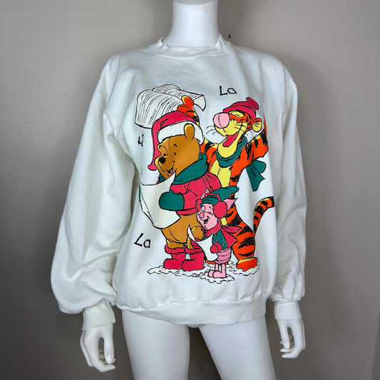 1990s Winnie the Pooh Christmas Sweatshirt, Sun Sportswear Size Large